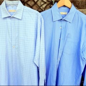 (2) Michael Kors Button Down Shirt Size 17 34/35